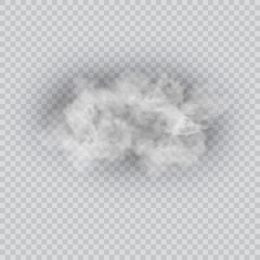 Vector set of realistic isolated cloud on the transparent background.