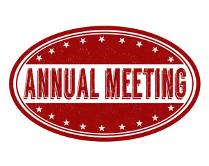 Annual meeting grunge rubber stamp