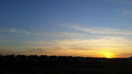 Belle vue de coucher de soleil. Novembre 2017