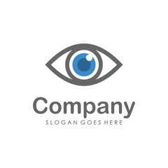 Naklejka premium Eyes vision logo design template