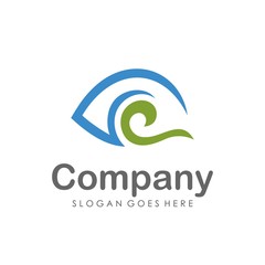 Eyes vision logo design template
