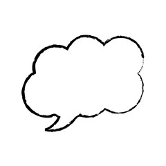 speech or thought bubble icon image vector illustration design  black sketch line