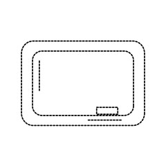 chalkboard school icon image vector illustration design  black dotted line