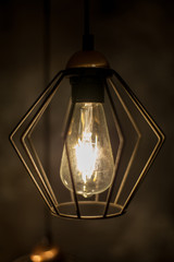 Retro lamps with blur background