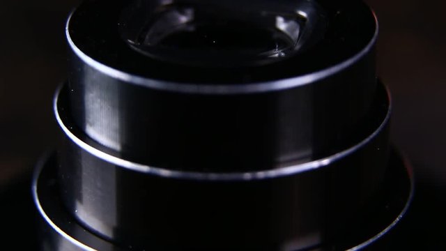 Close up of a wireless lens type camera

