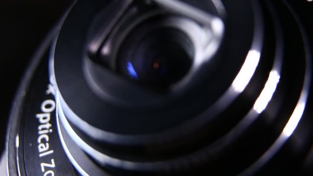 Close up of a wireless lens type camera
