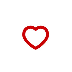Heart icon, symbol of love, isolated vector
