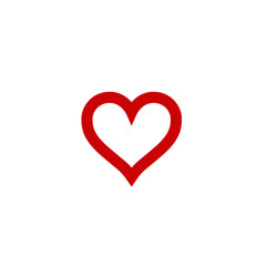 Heart icon, symbol of love, isolated vector