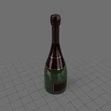 Champagne bottle with tall neck