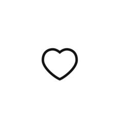 Heart icon, symbol of love, isolated vector
