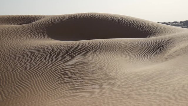 Vento sulla sabbia delle dune del deserto Sahara