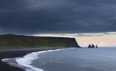 Reynisfjara black sand beach in Iceland