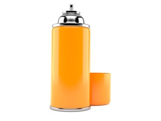 Orange spray can