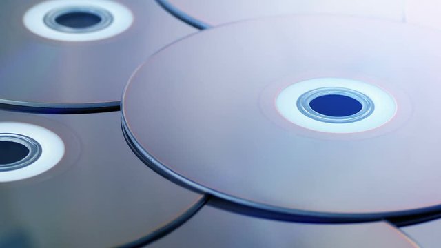Blu Ray Discs In Flashing Light - Entertainment Concept