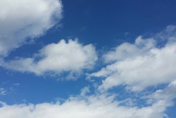 Beautiful clouds on blue sky, natural cloudscape