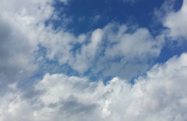 Beautiful cloudscape in blue sky, natural background