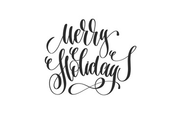 merry holidays - hand lettering inscription to winter holiday de