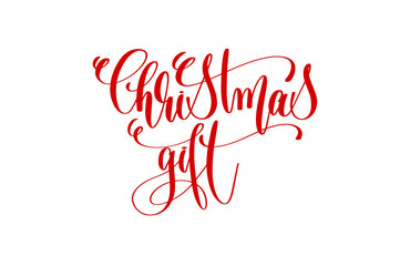 christmas gift - hand lettering inscription to winter holiday de