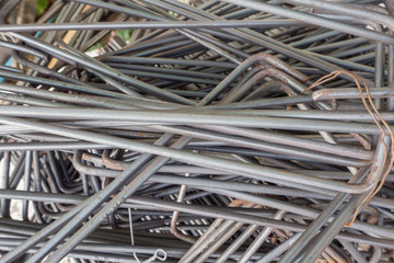 The construction steel bar image close up  for background.