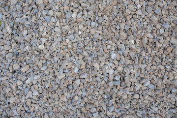 crushed stone construction image close up for background.