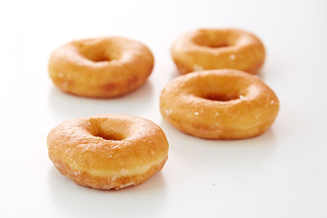 Glazed donutson a white Background