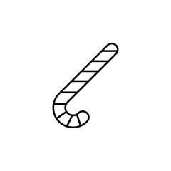 Christmas candy cane line icon