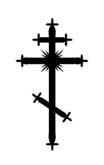 The Greek-Catholic Orthodox eight-pointed Cross. Christian symbol of The Faith, Redemption and Absolution of sins, Resurrection of The Dead, and Everlasting Salvation.