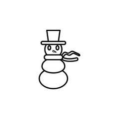 Snowman line icon