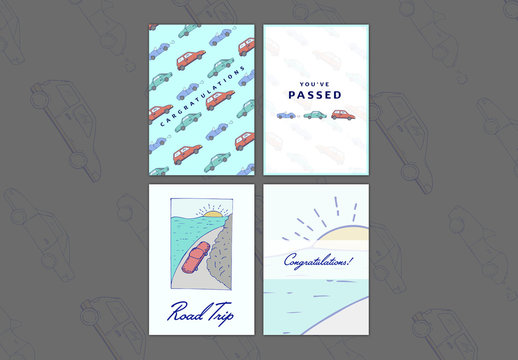 Driving Test Congratulations Card Layout 08