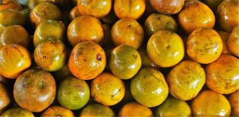 oranges mandarins in market in Thailand