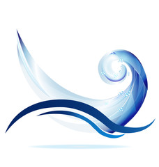 Blue waves symbol
