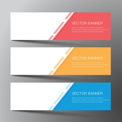 Fototapeta premium Web banner set design background. Inspired by abstract. Vector illustration. 