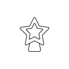 Christmas star line icon