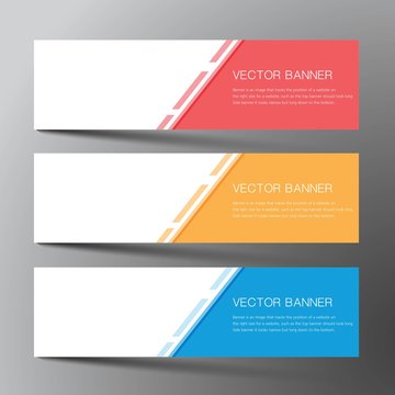 Web banner set design background. Inspired by abstract. Vector illustration. 