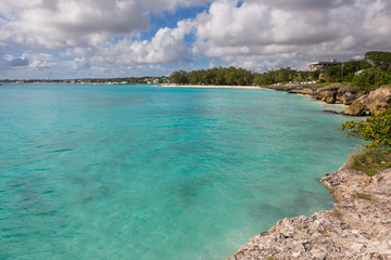 Barbados Coastline with Beautiful Torquise Water