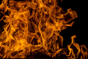 Blaze fire flame background and textured