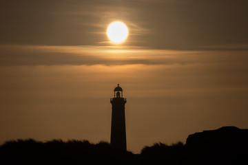 Skagen lighthouse in northern Denmark. The lighthouse was built in 1858 and with its 46m it is Denmarks second tallest. 