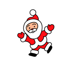 Vector clip art illustration of Santa Claus