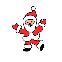 Vector clip art illustration of Santa Claus