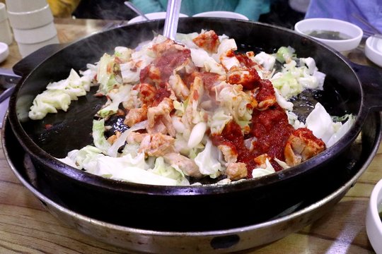 Dak galbi fried sauce korean food