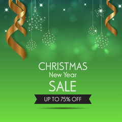 Christmas sale design template. Vector illustration
