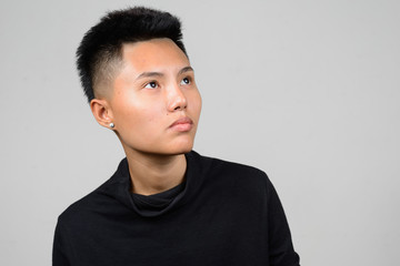 Portrait of young Asian Tomboy