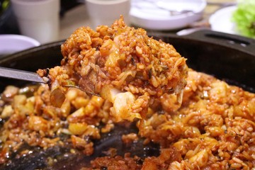 Dak galbi fried sauce korean food