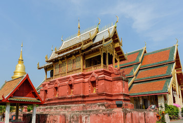 Dharma pavilion or Buddhist scripture keeping hall of Haripunchai temple
