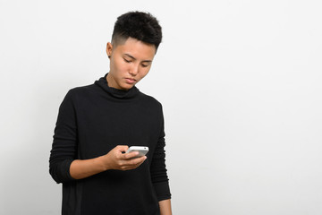 Portrait of Asian girl with tomboy style