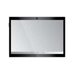 tablet with reflective screen device icon image vector illustration design 