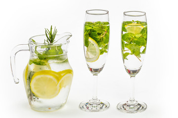 ミントとレモンのミネラルウォーター Lemon and mint of mineral water