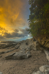 beautiful sunset and sunrise landscape in Mentawai island
