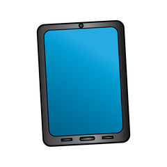 tablet with reflective screen device icon image vector illustration design 