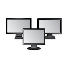 computer monitors icon image vector illustration design 